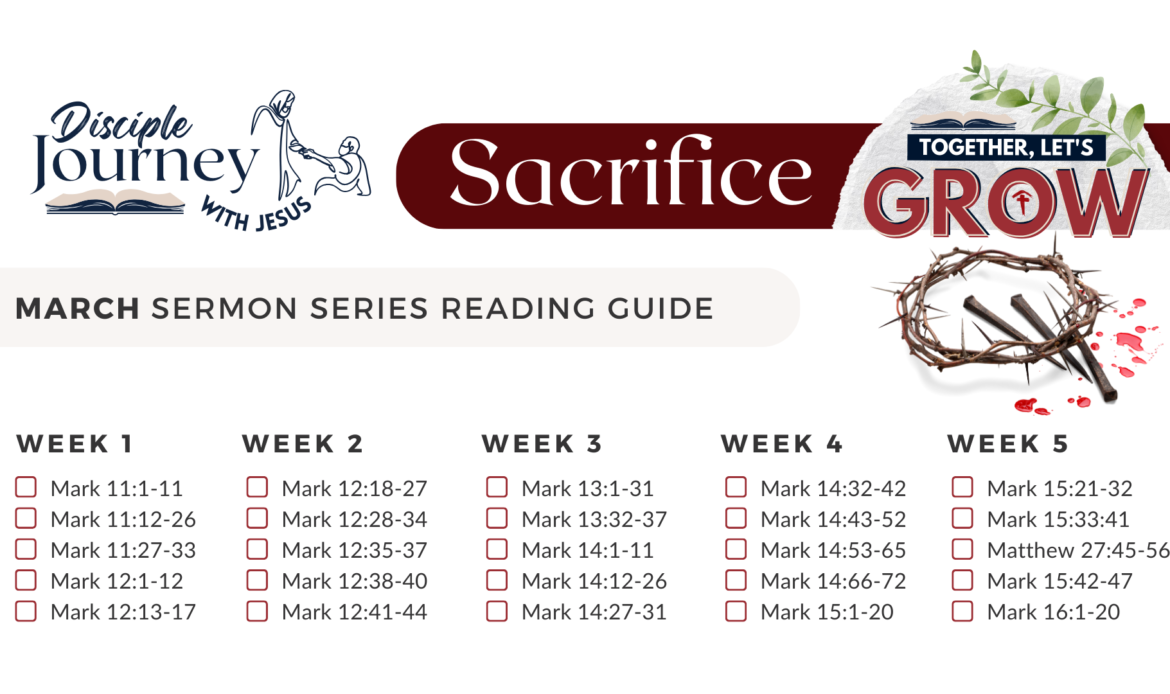 March Reading Guide Bible Study